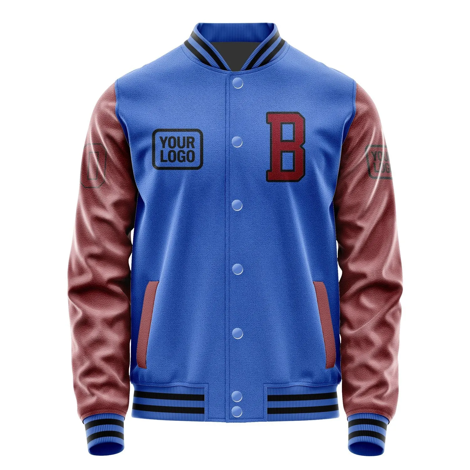 Custom Sky Blue Crimson Red Jacket sold by Tailorly product image thumbnail 2