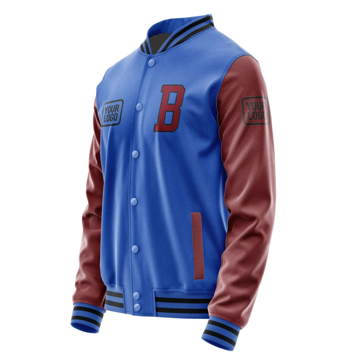 Custom Sky Blue Crimson Red Jacket sold by Tailorly product image thumbnail 3