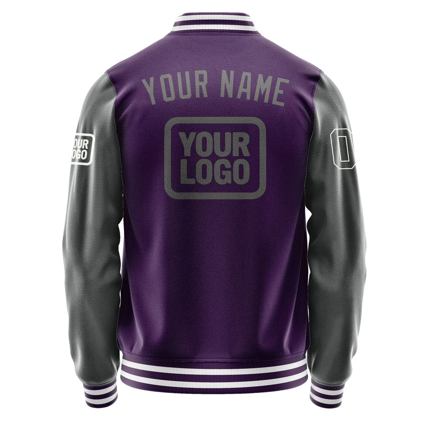 Custom Purple Dark Grey Jacket sold by Tailorly product image thumbnail 4