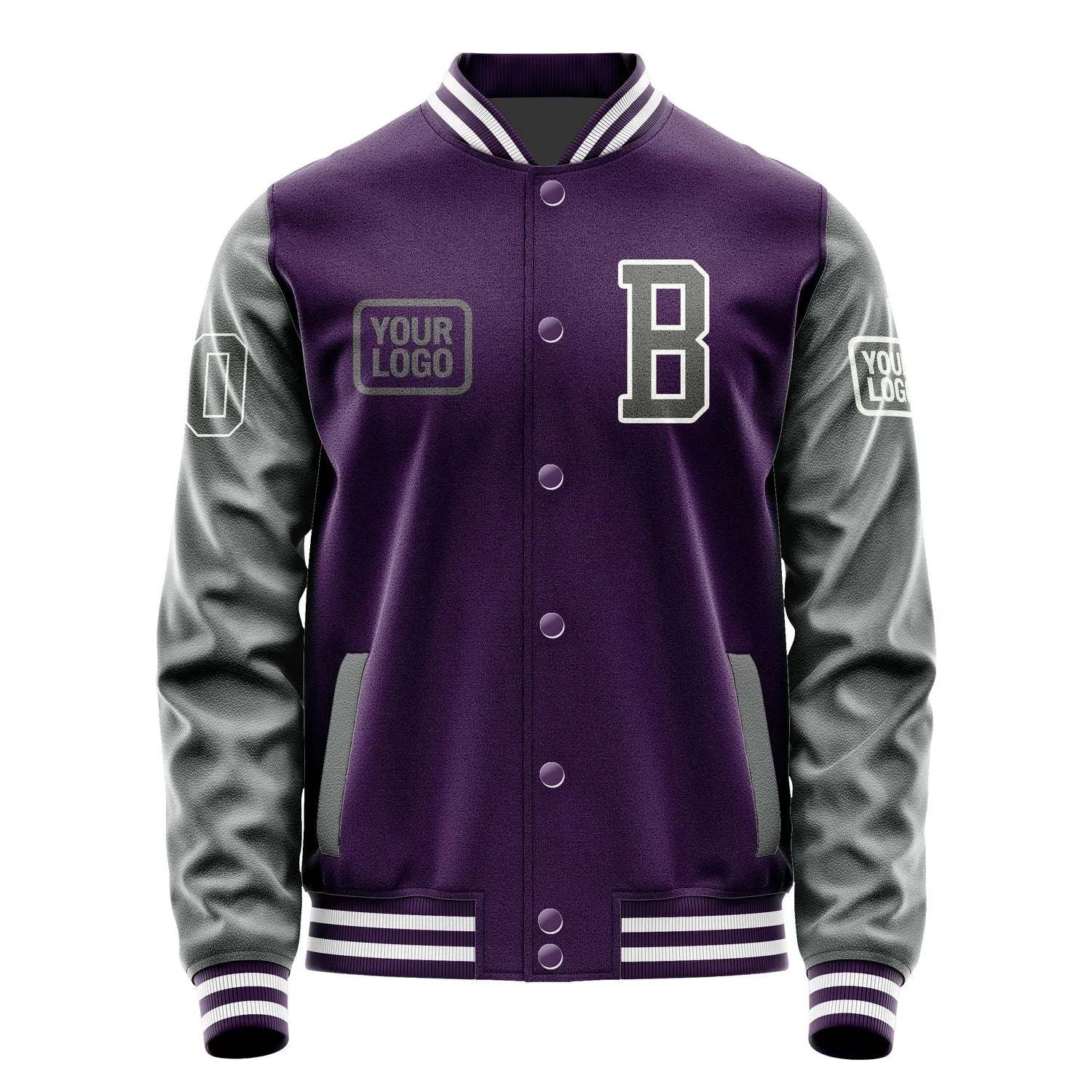 Custom Purple Dark Grey Jacket sold by Tailorly product image thumbnail 2
