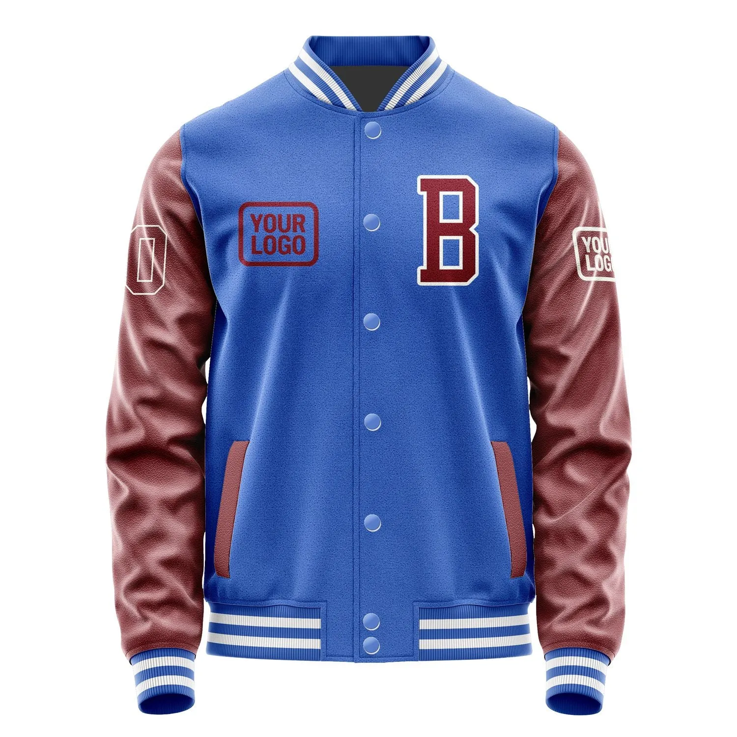Custom Sky Blue Crimson Red Jacket sold by Tailorly product image thumbnail 2