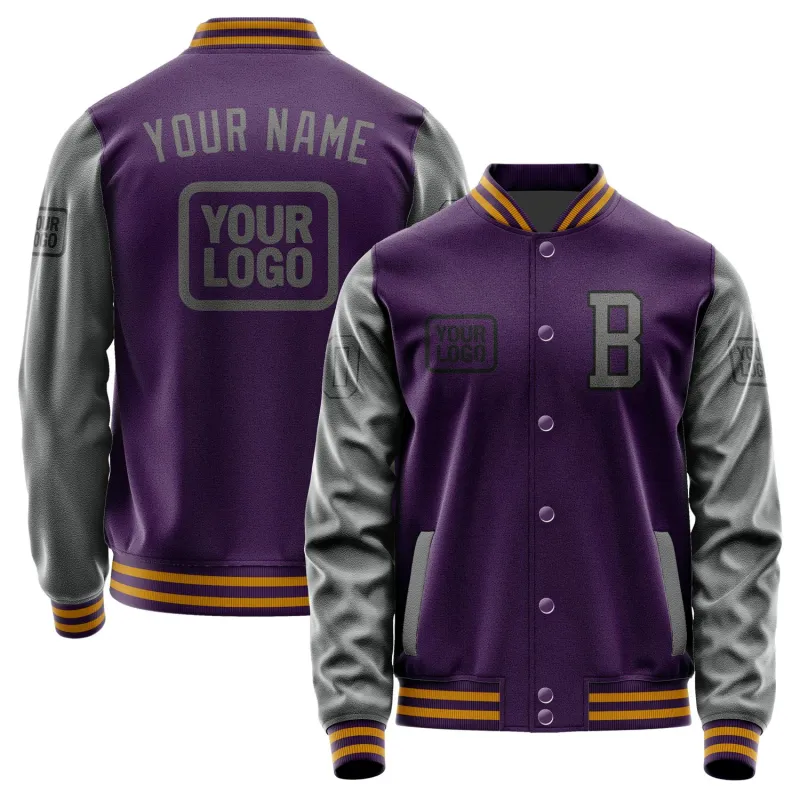 Custom Purple Dark Grey Jacket sold by Tailorly