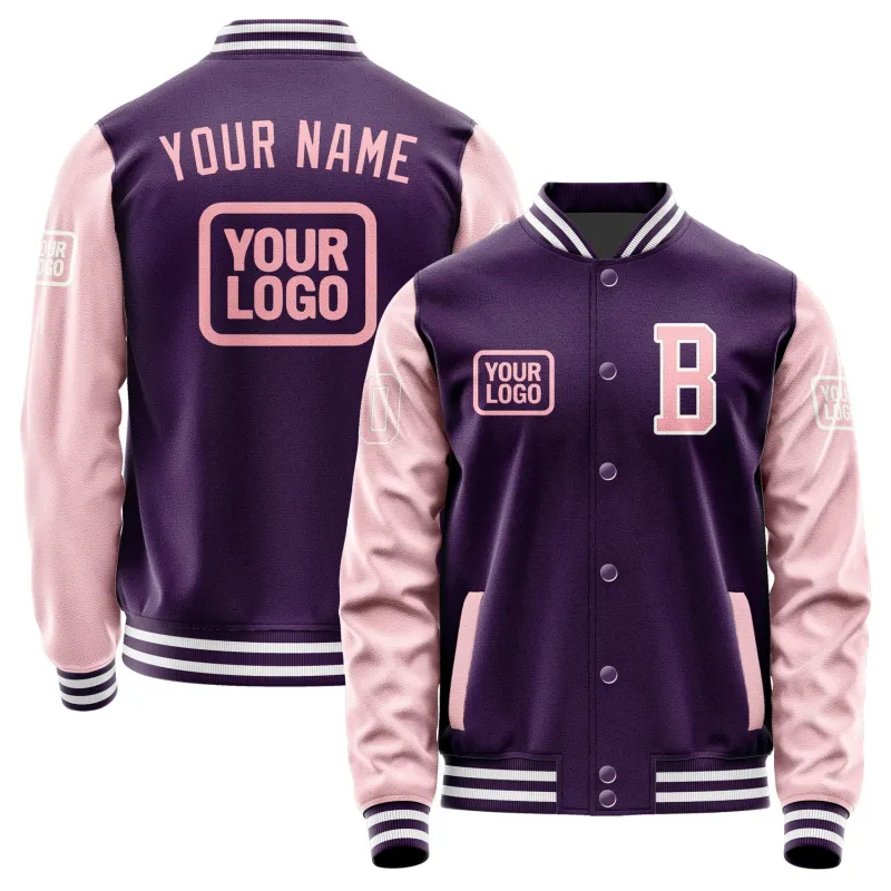 Custom Purple Light Pink Jacket sold by Tailorly