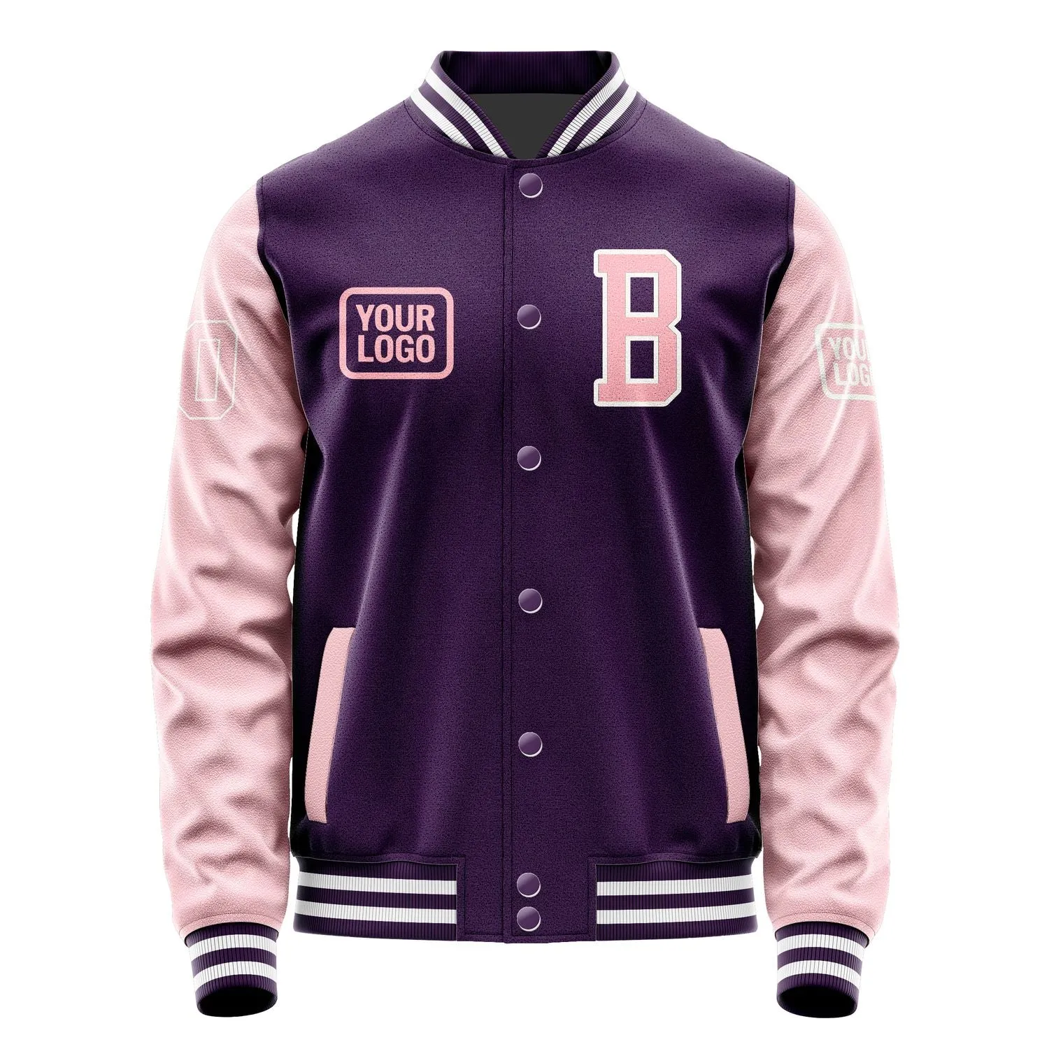 Custom Purple Light Pink Jacket sold by Tailorly product image thumbnail 2