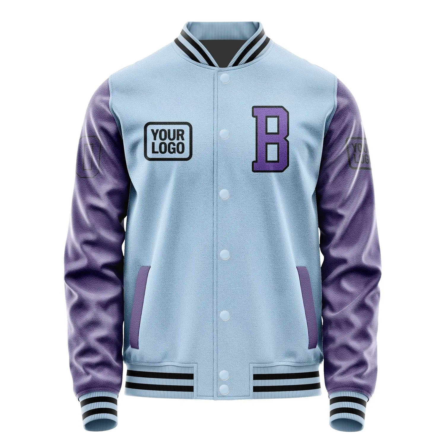 Custom Light Blue Light Purple Jacket sold by Tailorly product image thumbnail 2