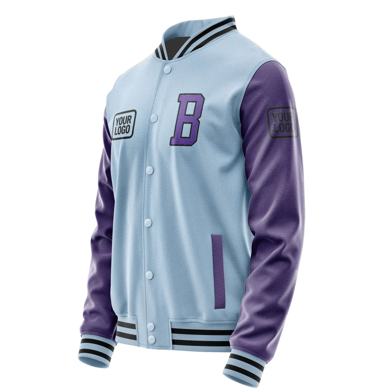 Custom Light Blue Light Purple Jacket sold by Tailorly product image thumbnail 3