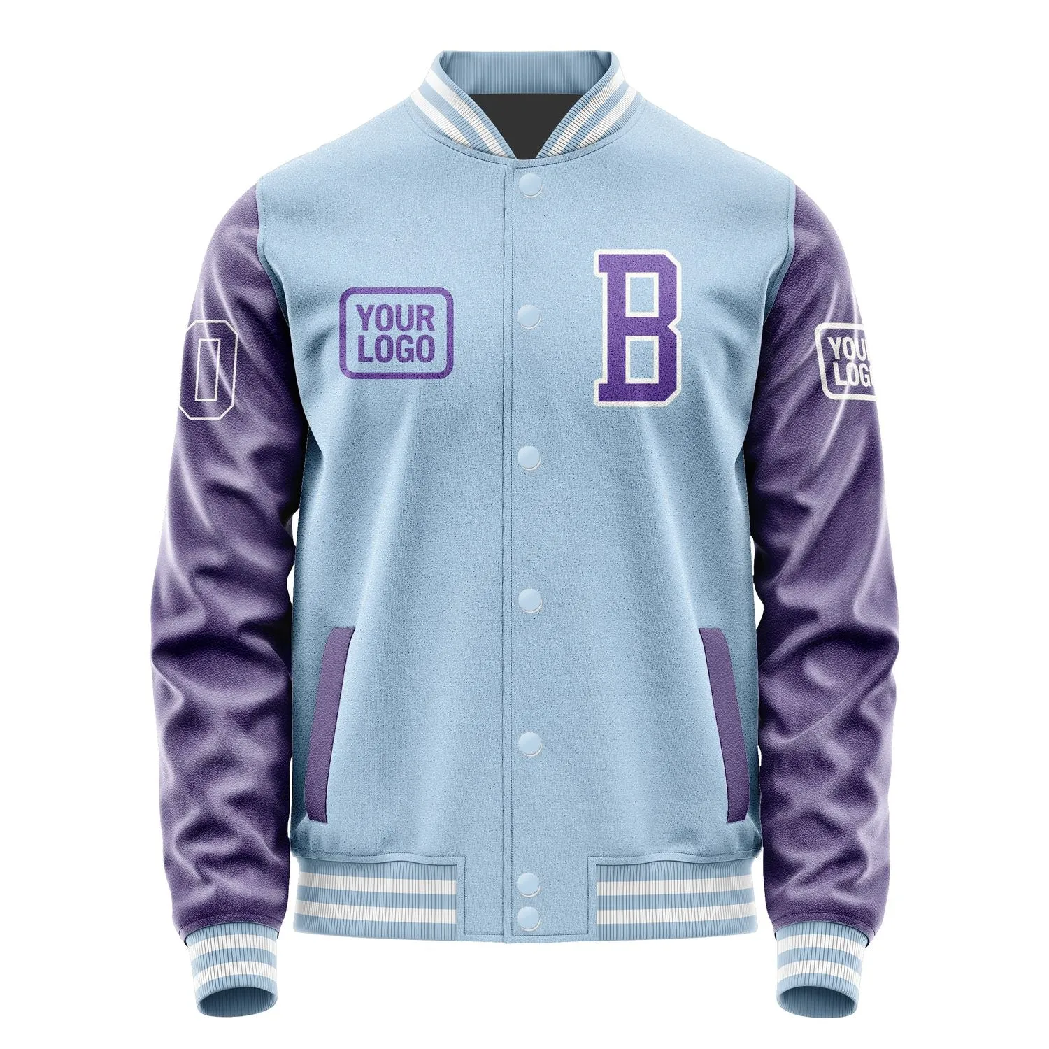 Custom Light Blue Light Purple Jacket sold by Tailorly product image thumbnail 2