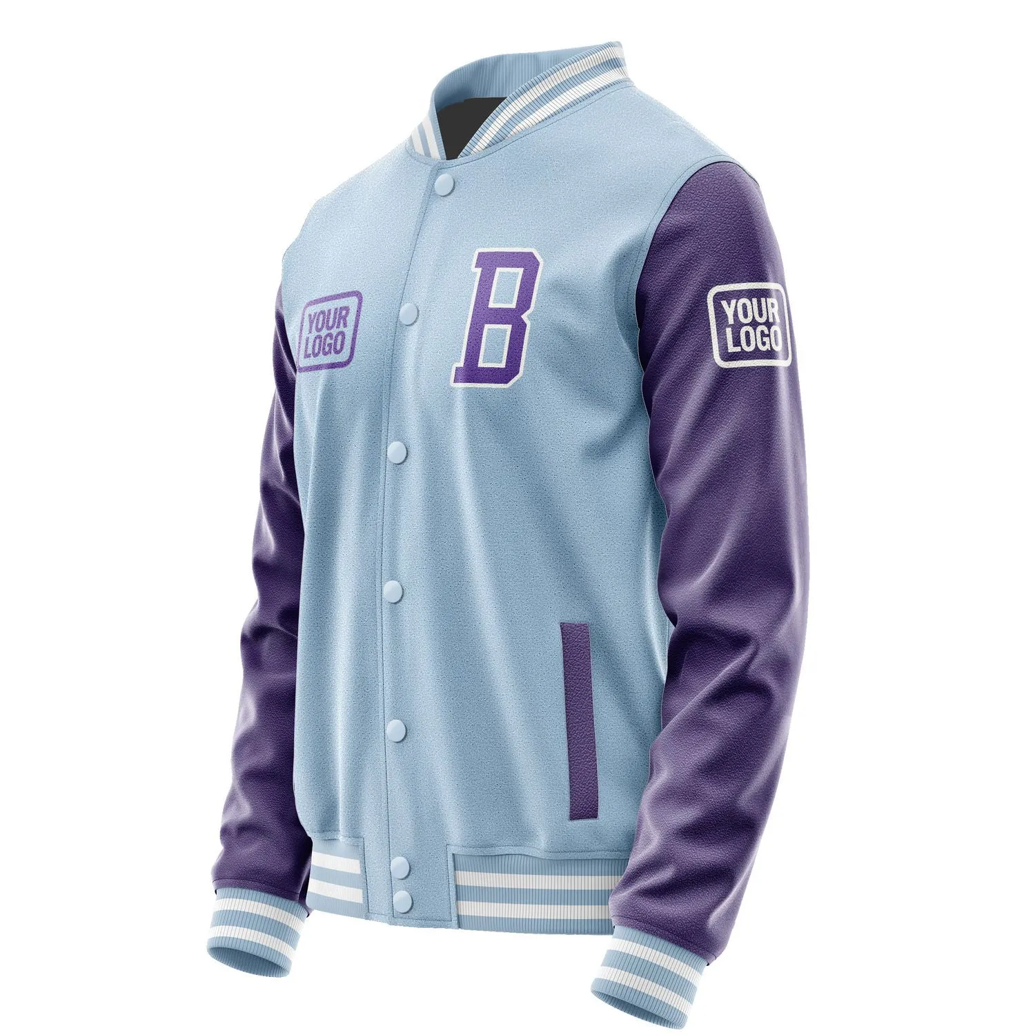 Custom Light Blue Light Purple Jacket sold by Tailorly product image thumbnail 3