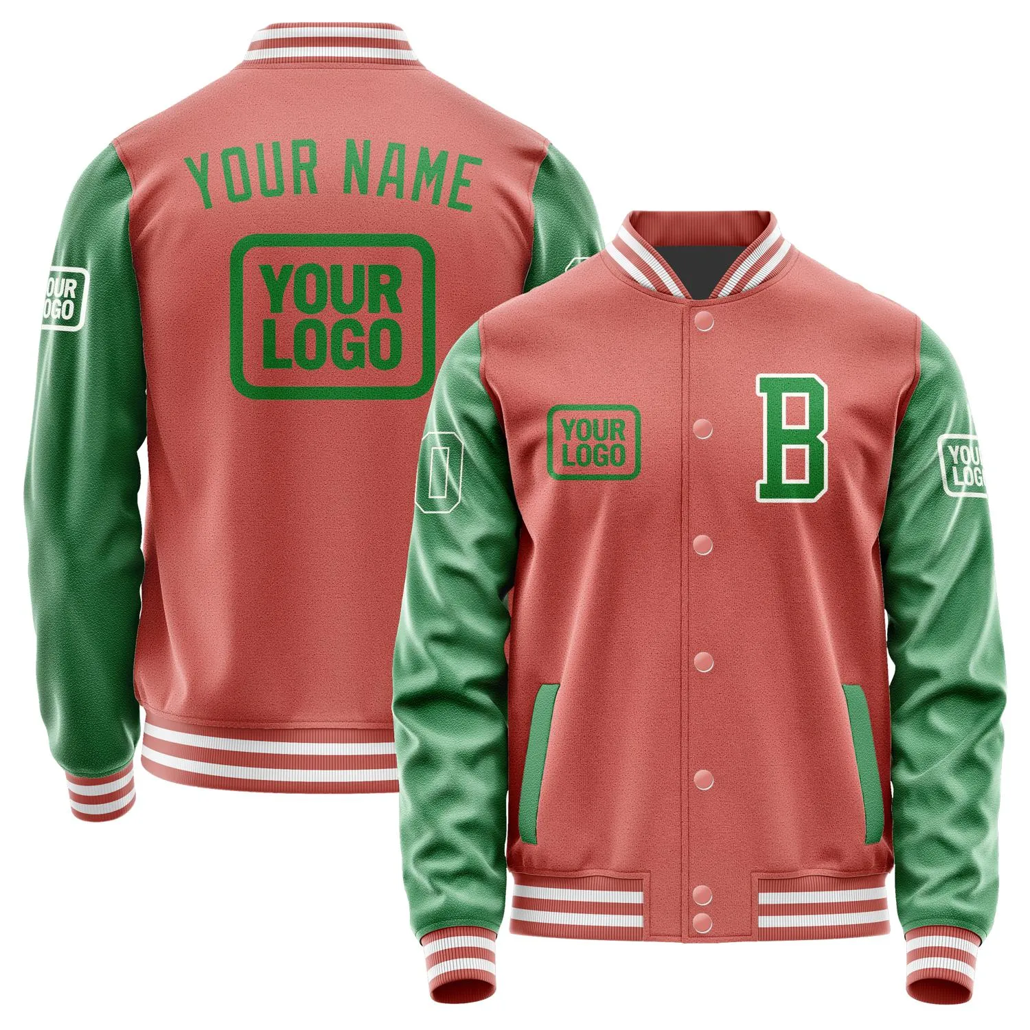 Custom Copper Rose Emerald Green Jacket sold by Tailorly