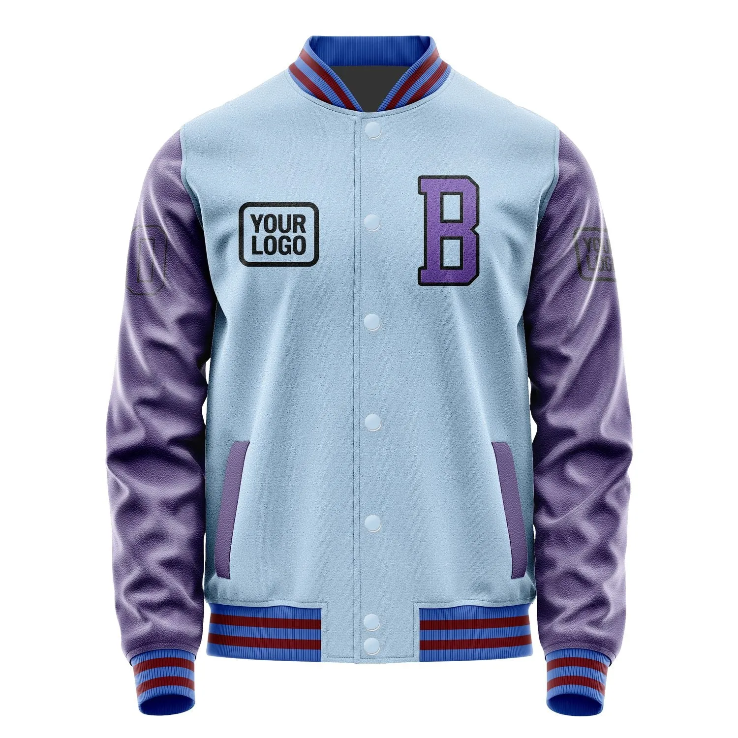Custom Light Blue Light Purple Jacket sold by Tailorly product image thumbnail 2