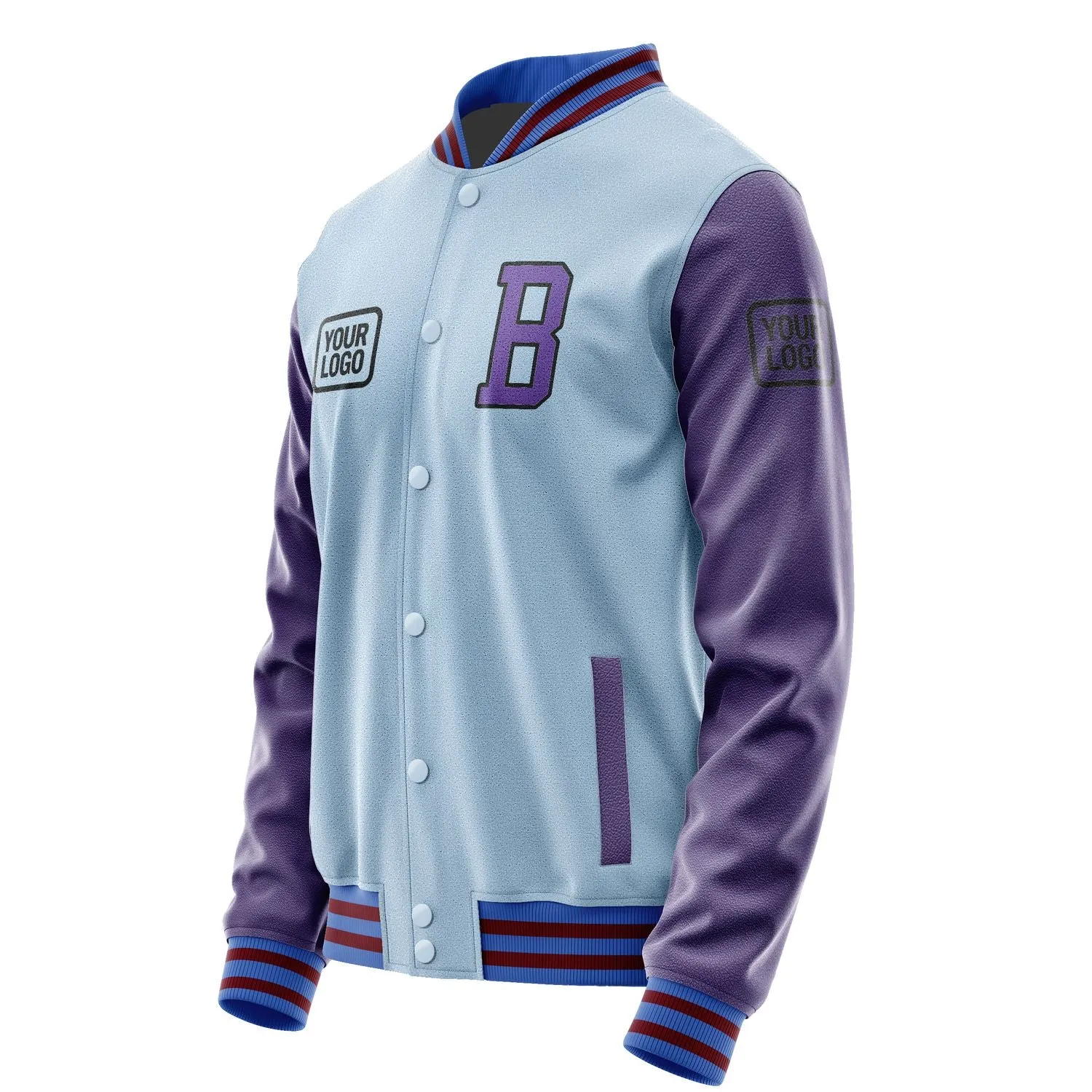 Custom Light Blue Light Purple Jacket sold by Tailorly product image thumbnail 3