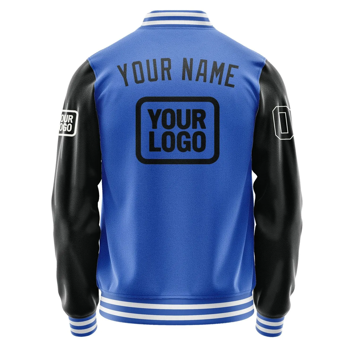 Custom Sky Blue Black Jacket sold by Tailorly product image thumbnail 4