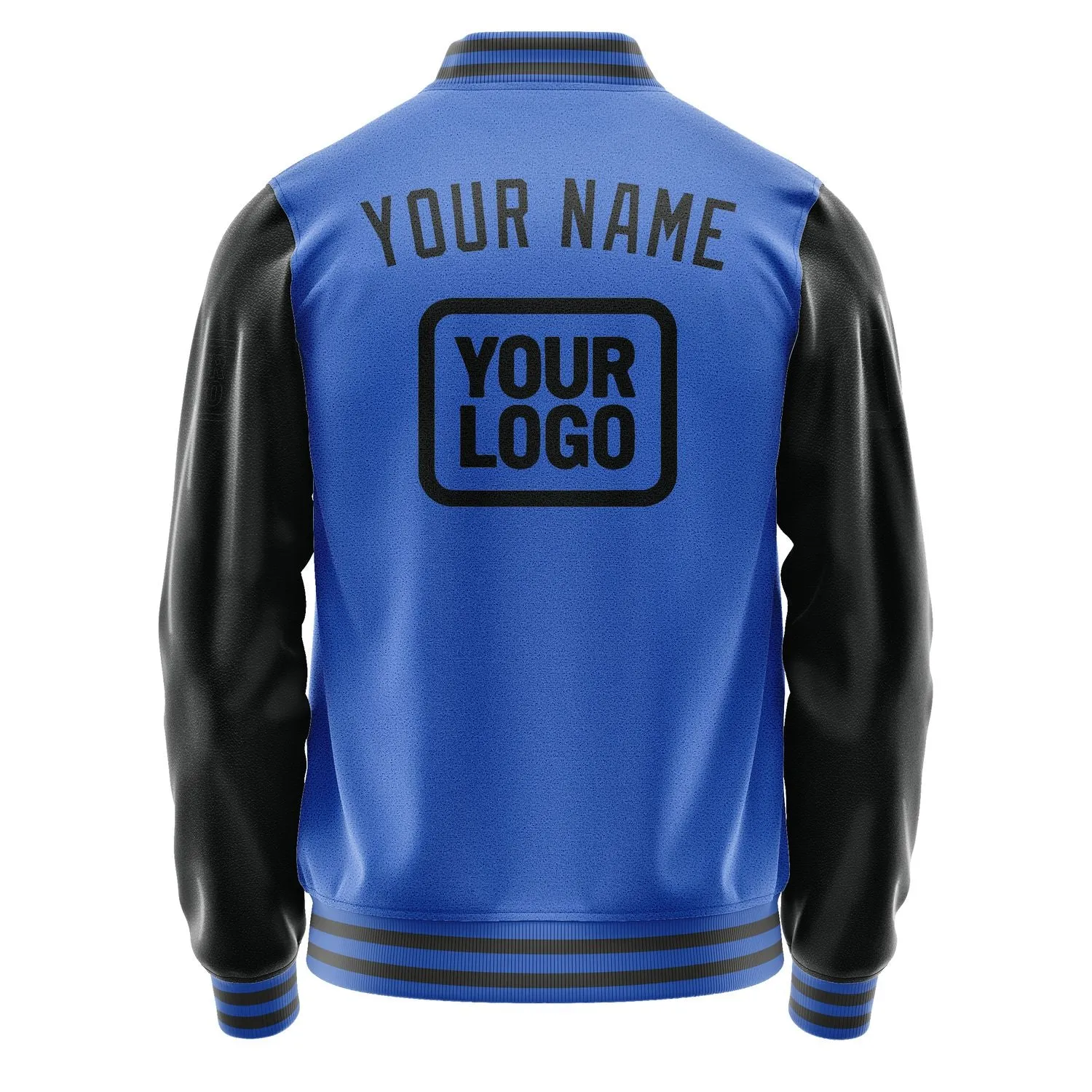 Custom Sky Blue Black Jacket sold by Tailorly product image thumbnail 4