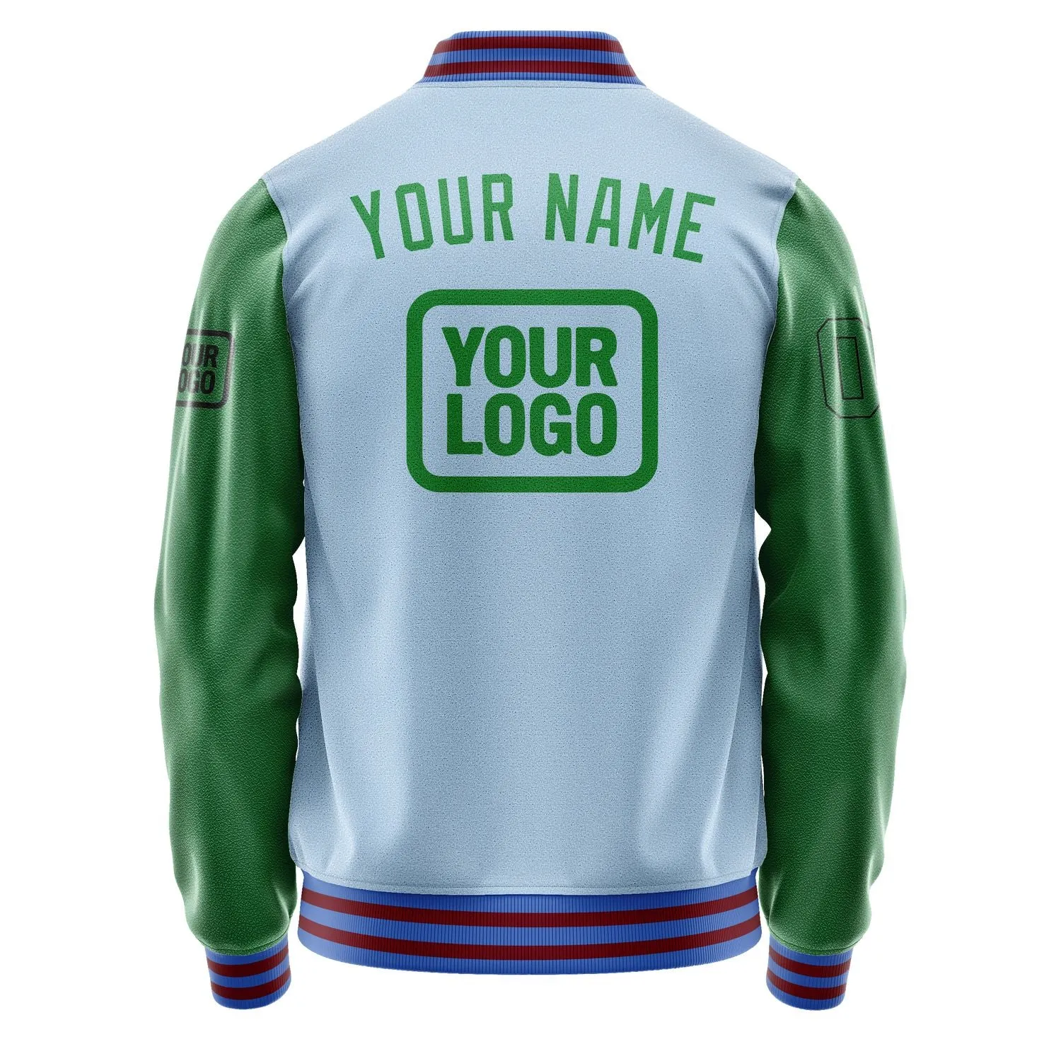 Custom Light Blue Emerald Green Jacket sold by Tailorly product image thumbnail 4