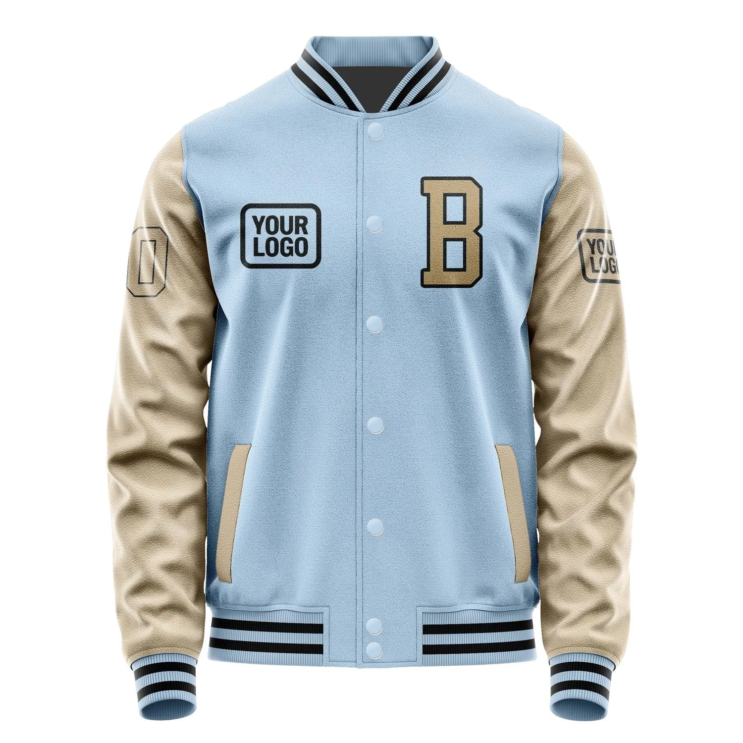 Custom Light Blue Light Khaki Jacket sold by Tailorly product image thumbnail 2