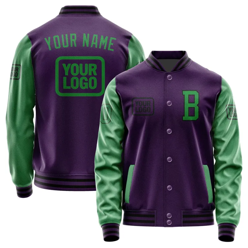 Custom Purple Emerald Green Jacket sold by Tailorly