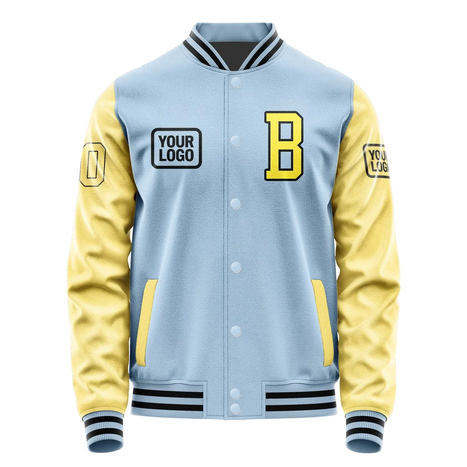Custom Light Blue Light Yellow Jacket sold by Tailorly product image thumbnail 2
