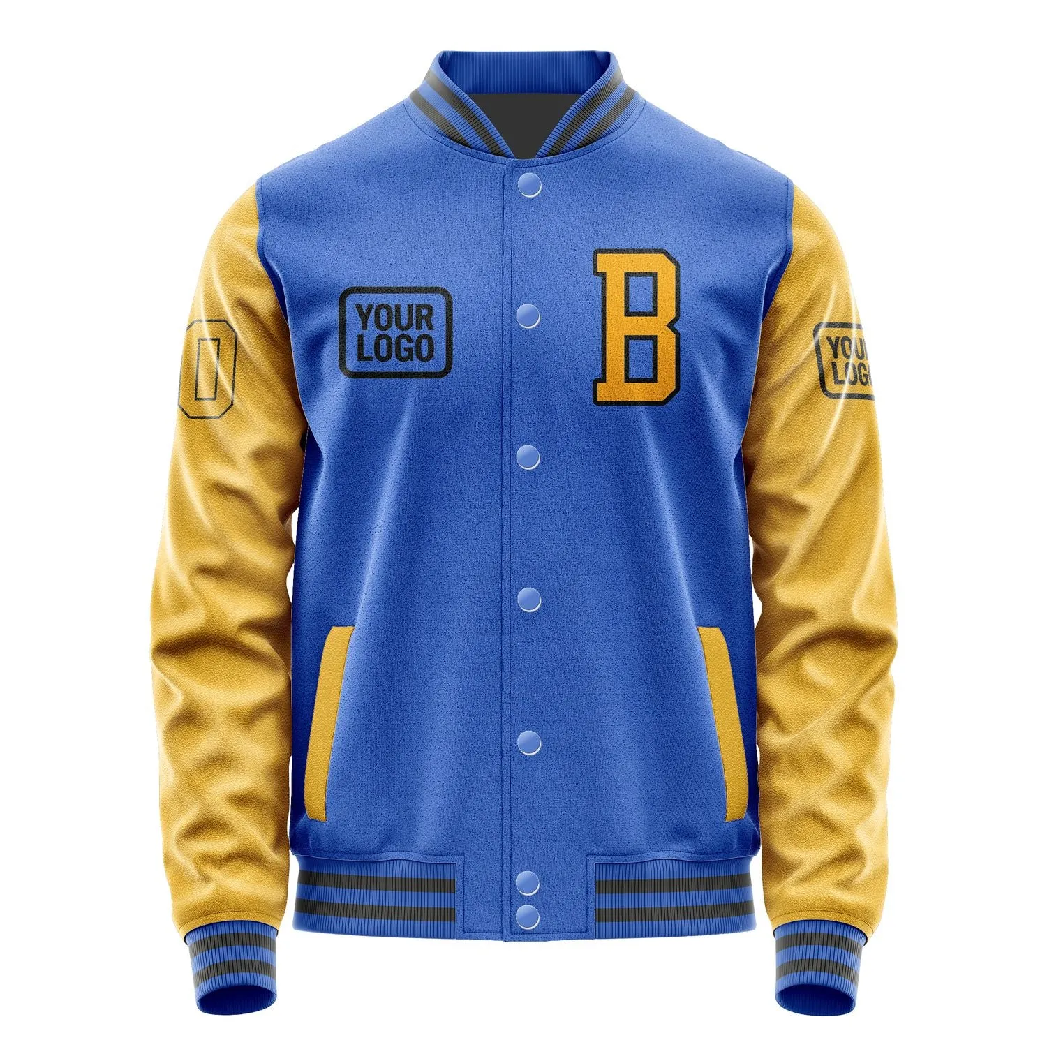 Custom Sky Blue Yellow Jacket sold by Tailorly product image thumbnail 2