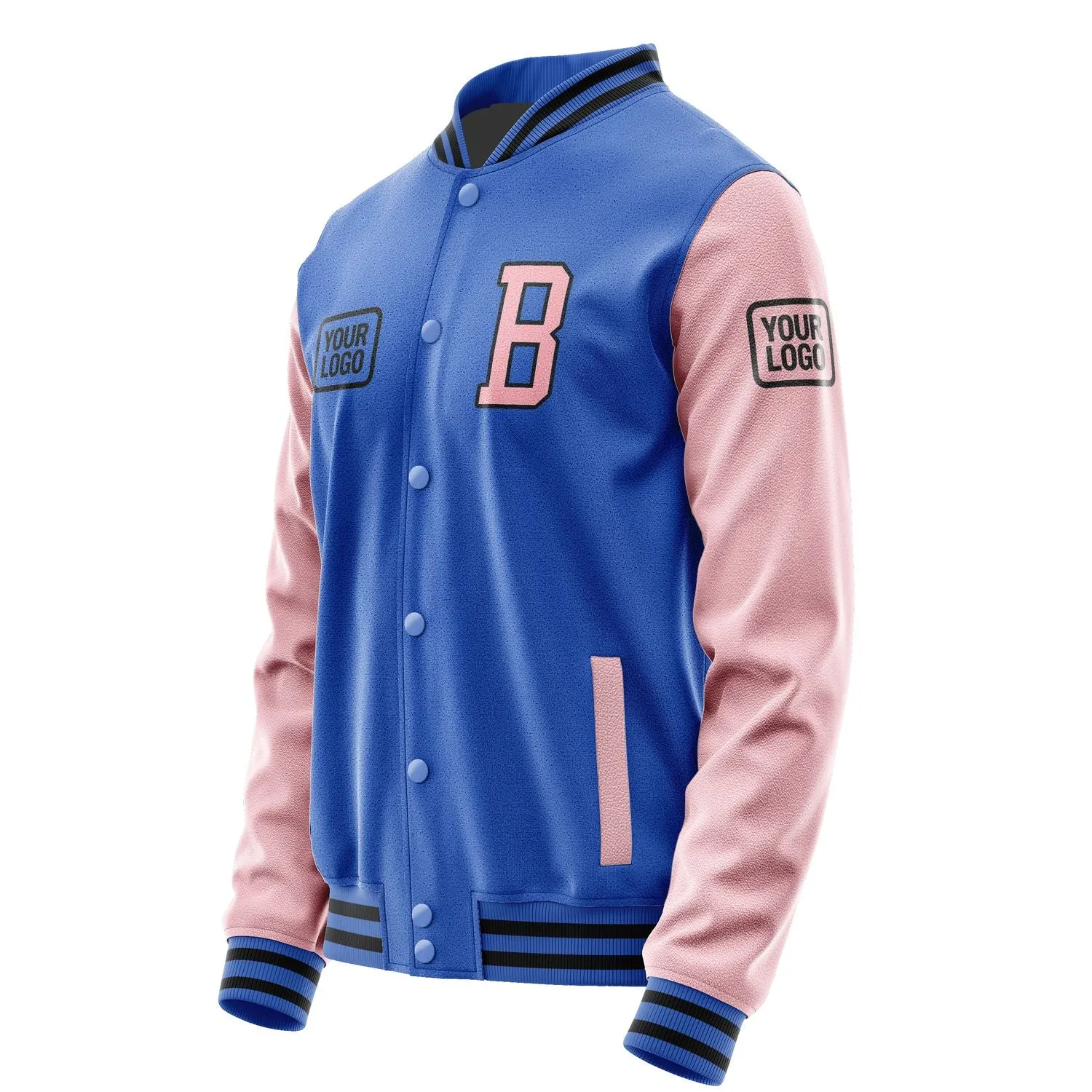 Custom Sky Blue Light Pink Jacket sold by Tailorly product image thumbnail 3
