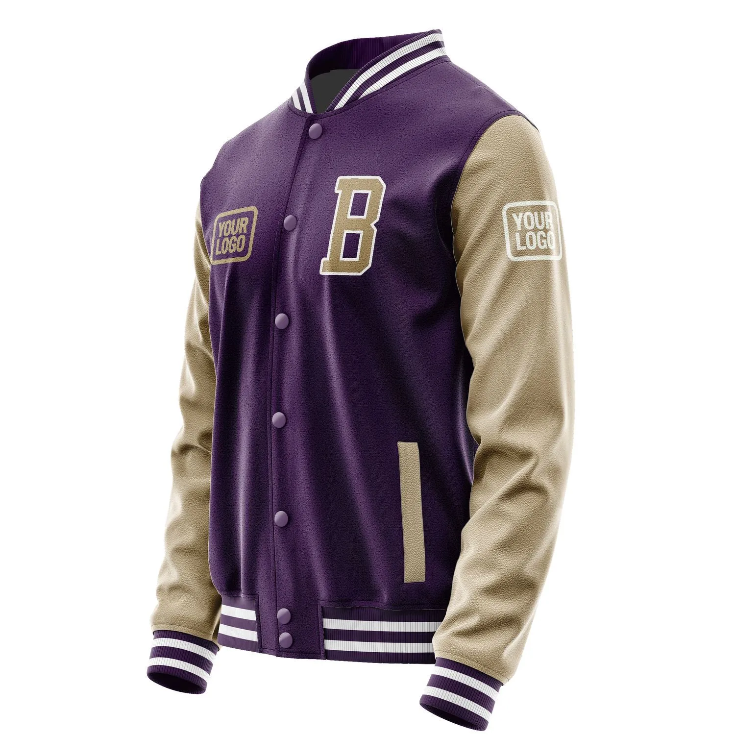 Custom Purple Light Khaki Jacket sold by Tailorly product image thumbnail 3