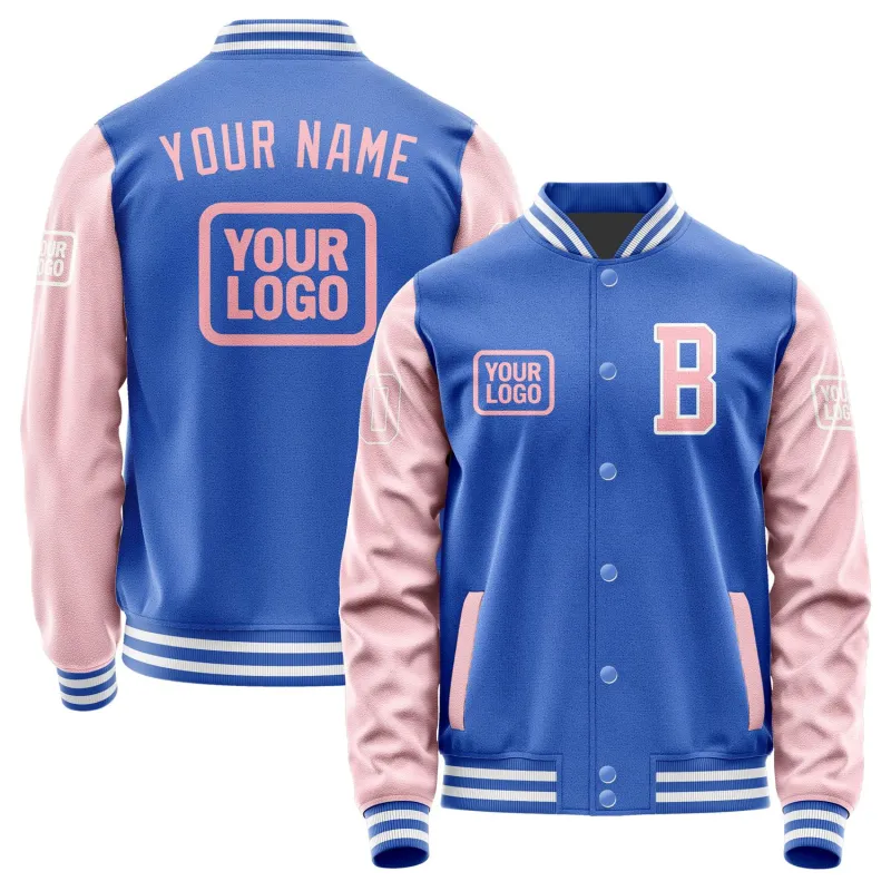 Custom Sky Blue Light Pink Jacket sold by Tailorly