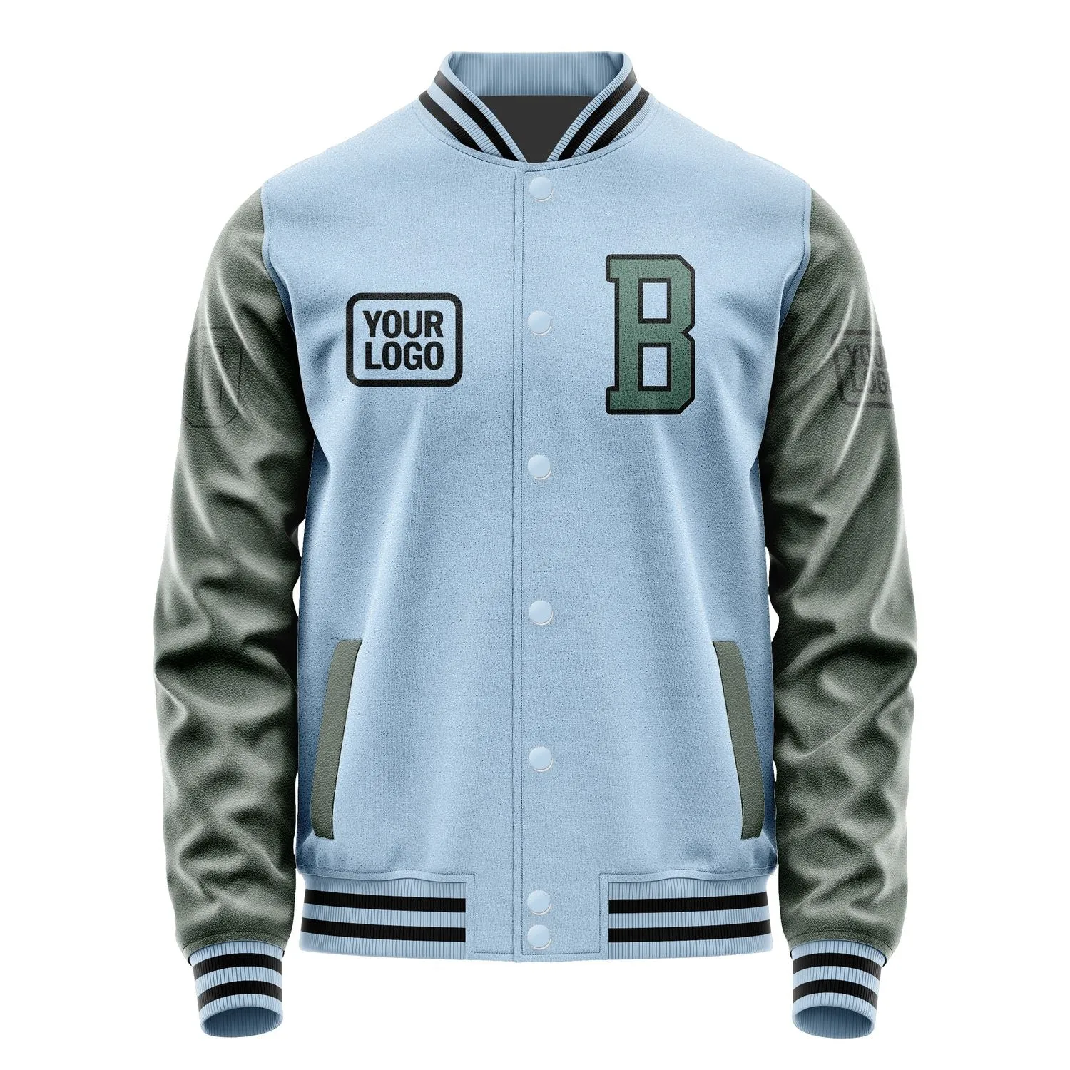 Custom Light Blue Blue Green Jacket sold by Tailorly product image thumbnail 2