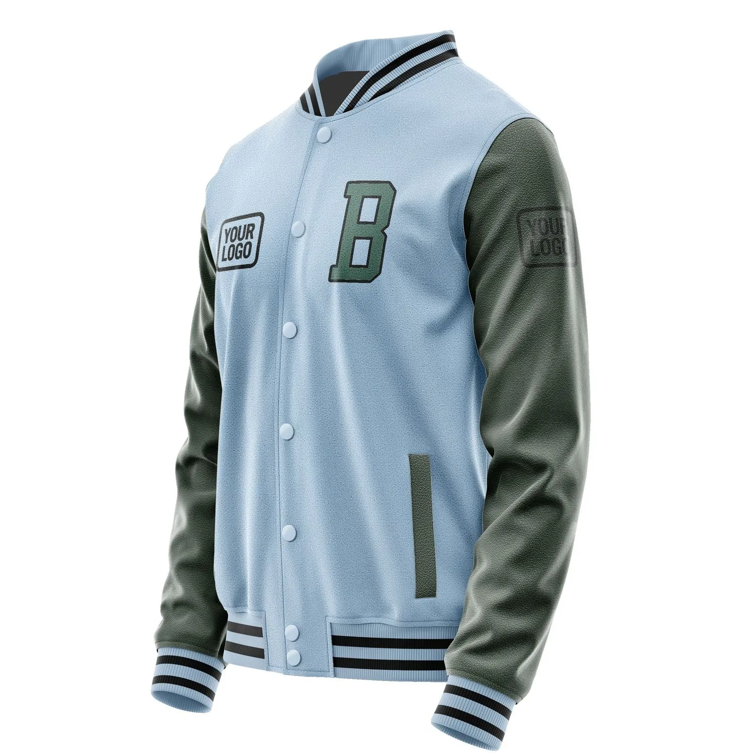 Custom Light Blue Blue Green Jacket sold by Tailorly product image thumbnail 3