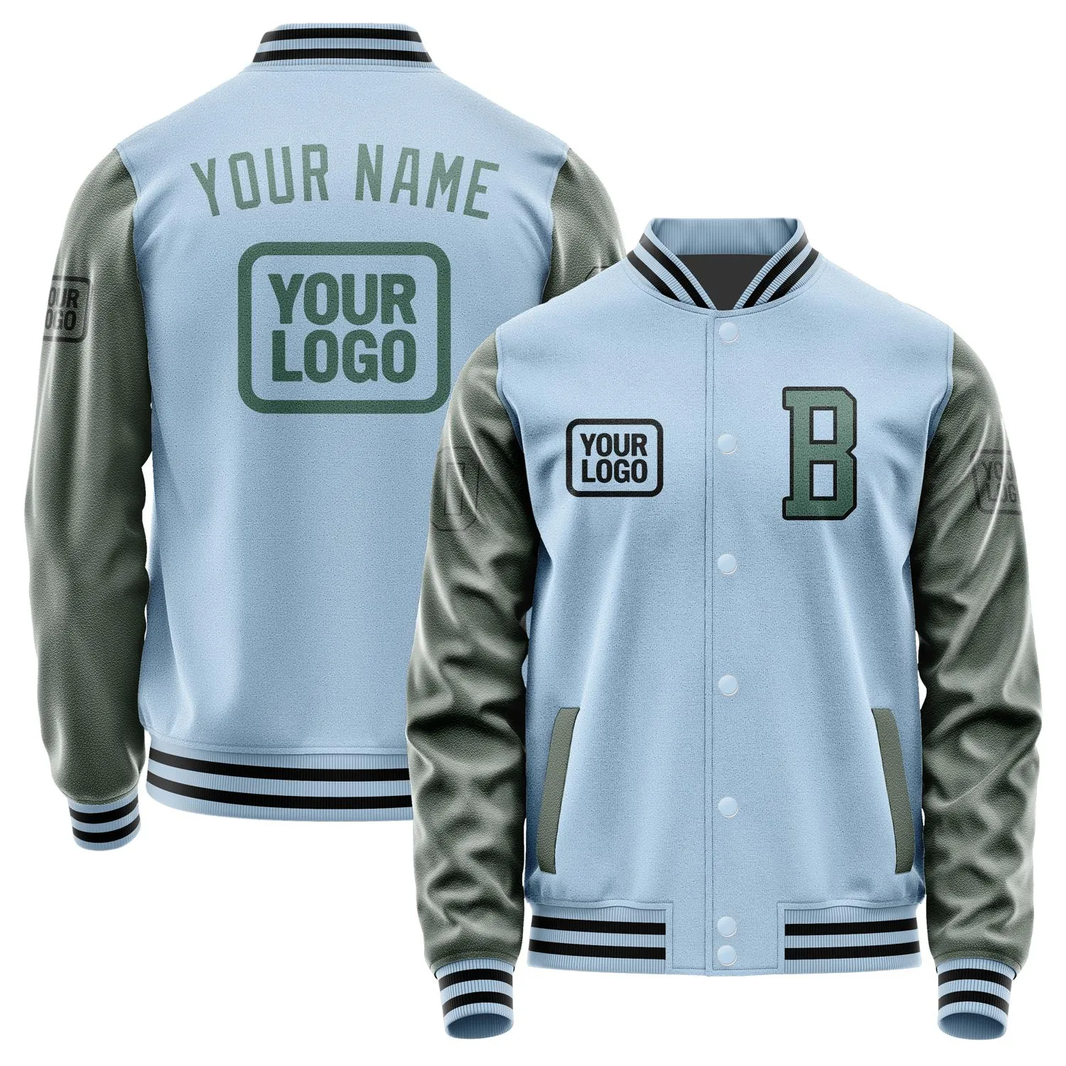 Custom Light Blue Blue Green Jacket sold by Tailorly
