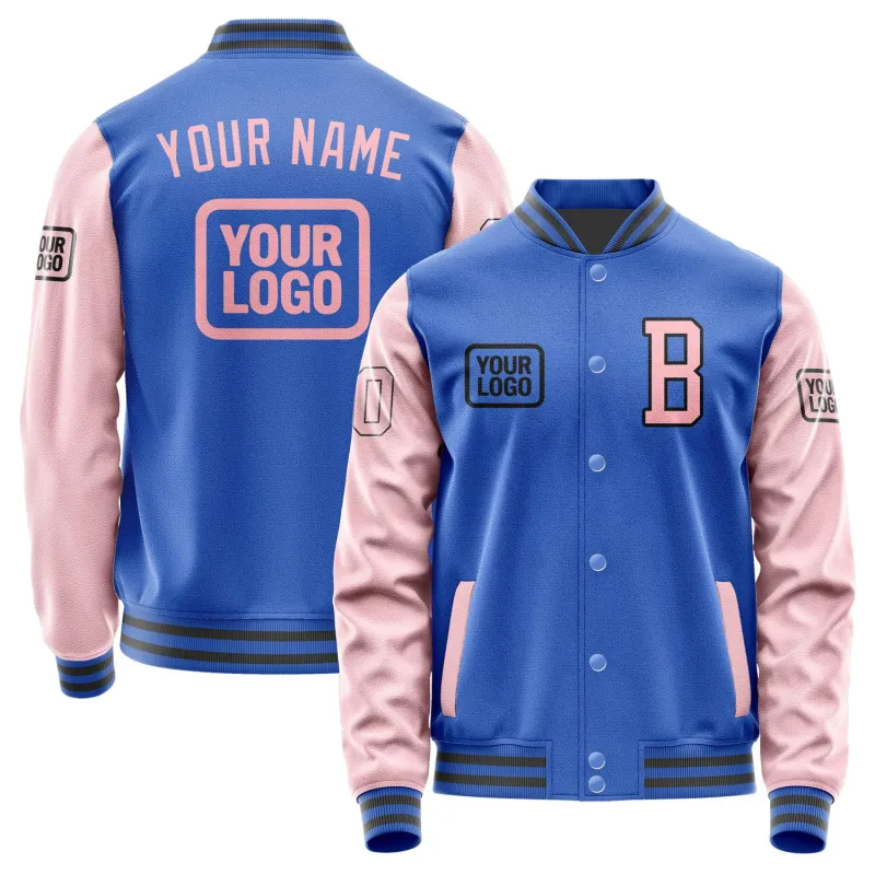 Custom Sky Blue Light Pink Jacket sold by Tailorly