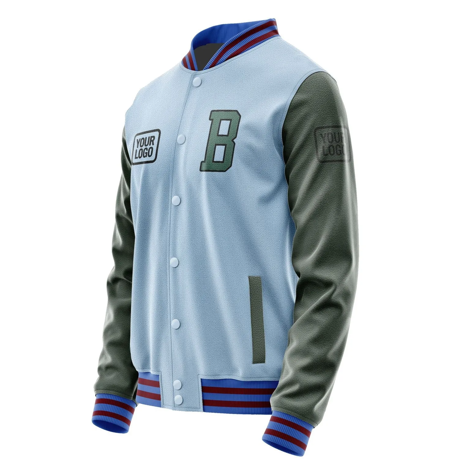 Custom Light Blue Blue Green Jacket sold by Tailorly product image thumbnail 3