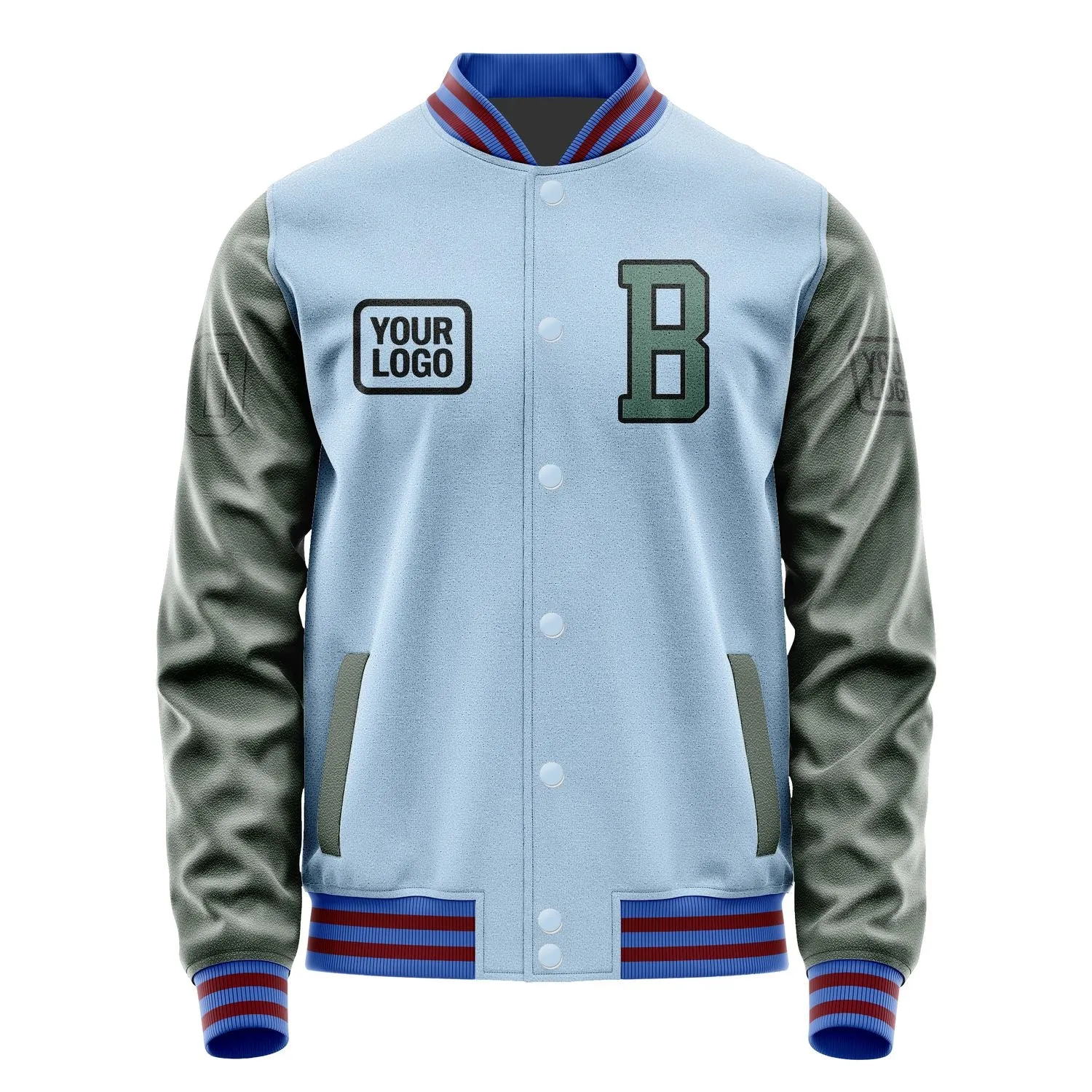 Custom Light Blue Blue Green Jacket sold by Tailorly product image thumbnail 2