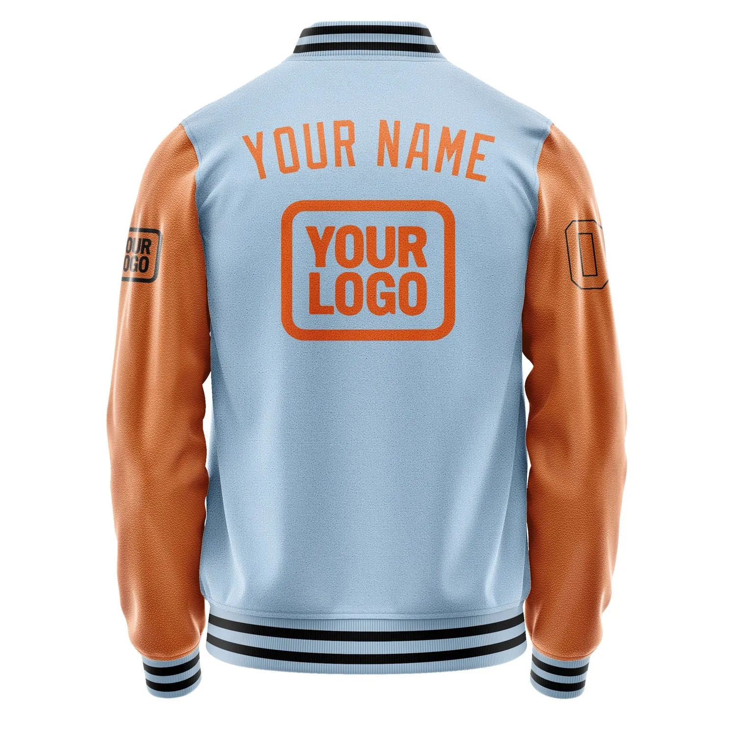 Custom Light Blue Orange Jacket sold by Tailorly product image thumbnail 4