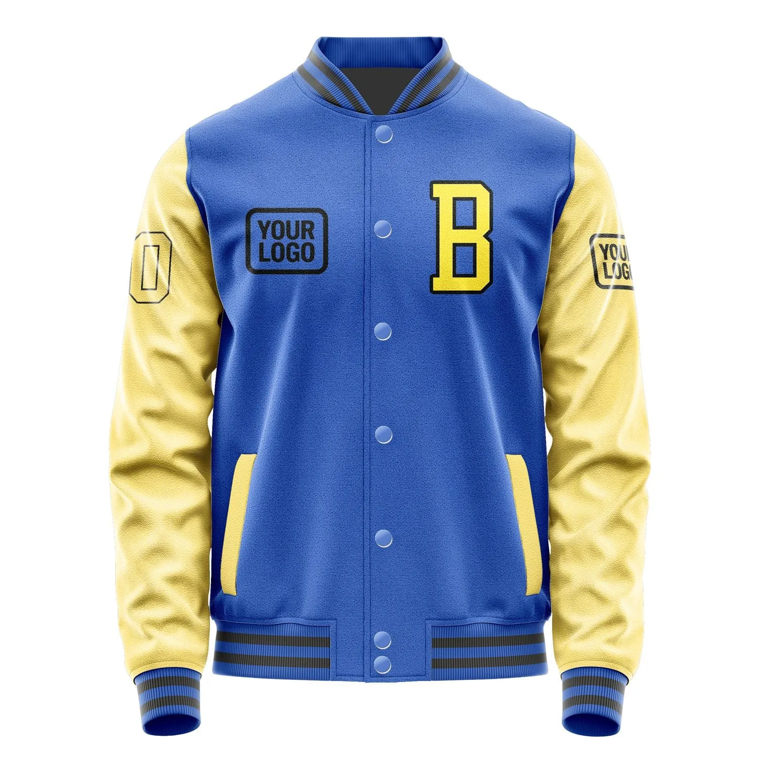 Custom Sky Blue Light Yellow Jacket sold by Tailorly product image thumbnail 2