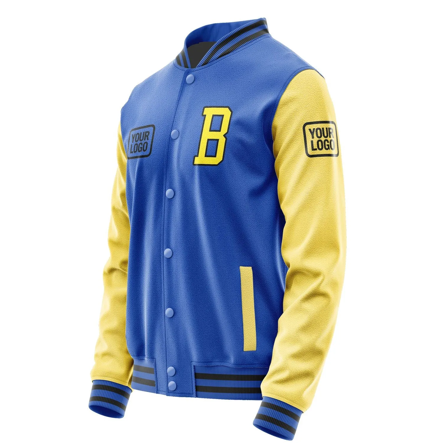 Custom Sky Blue Light Yellow Jacket sold by Tailorly product image thumbnail 3
