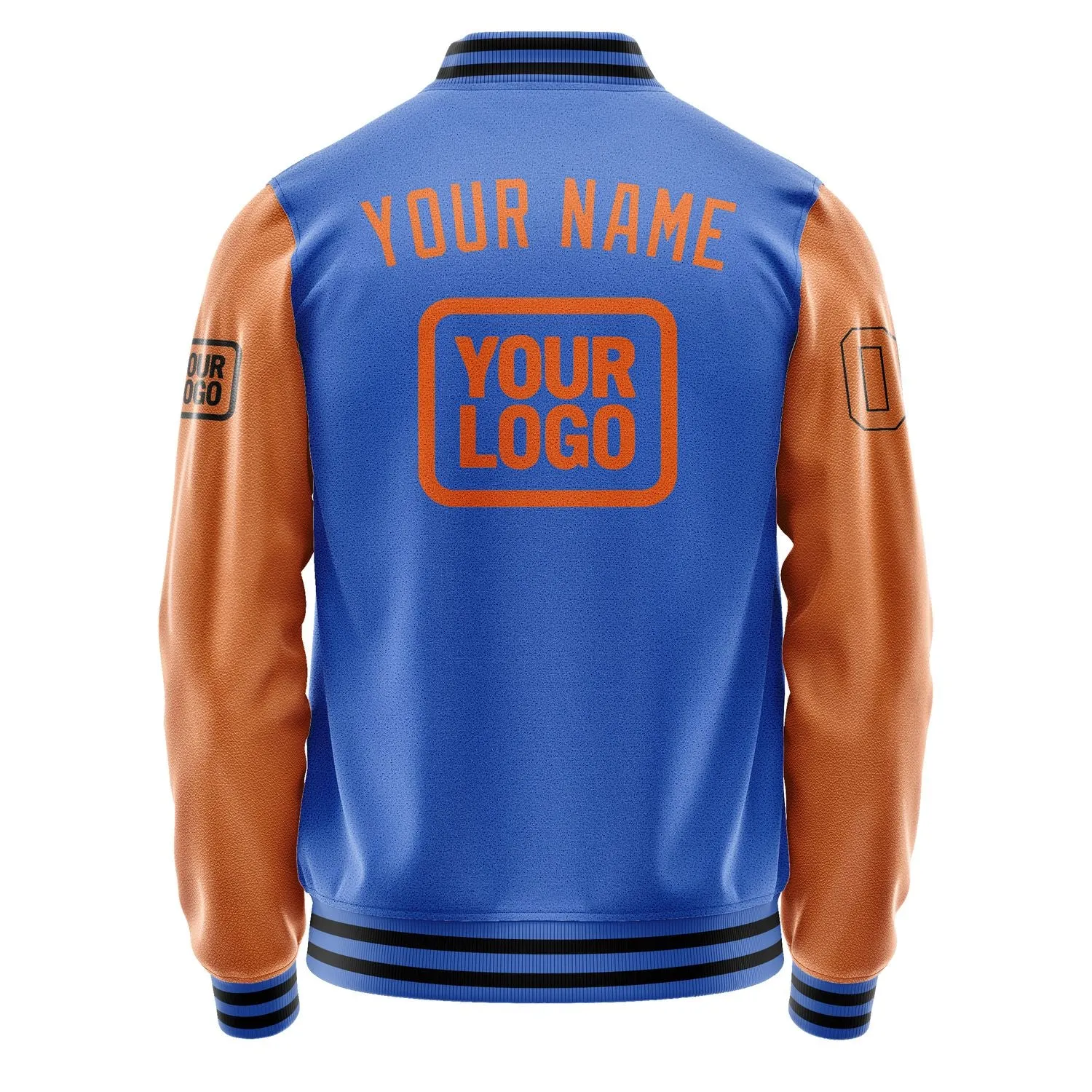 Custom Sky Blue Orange Jacket sold by Tailorly product image thumbnail 4