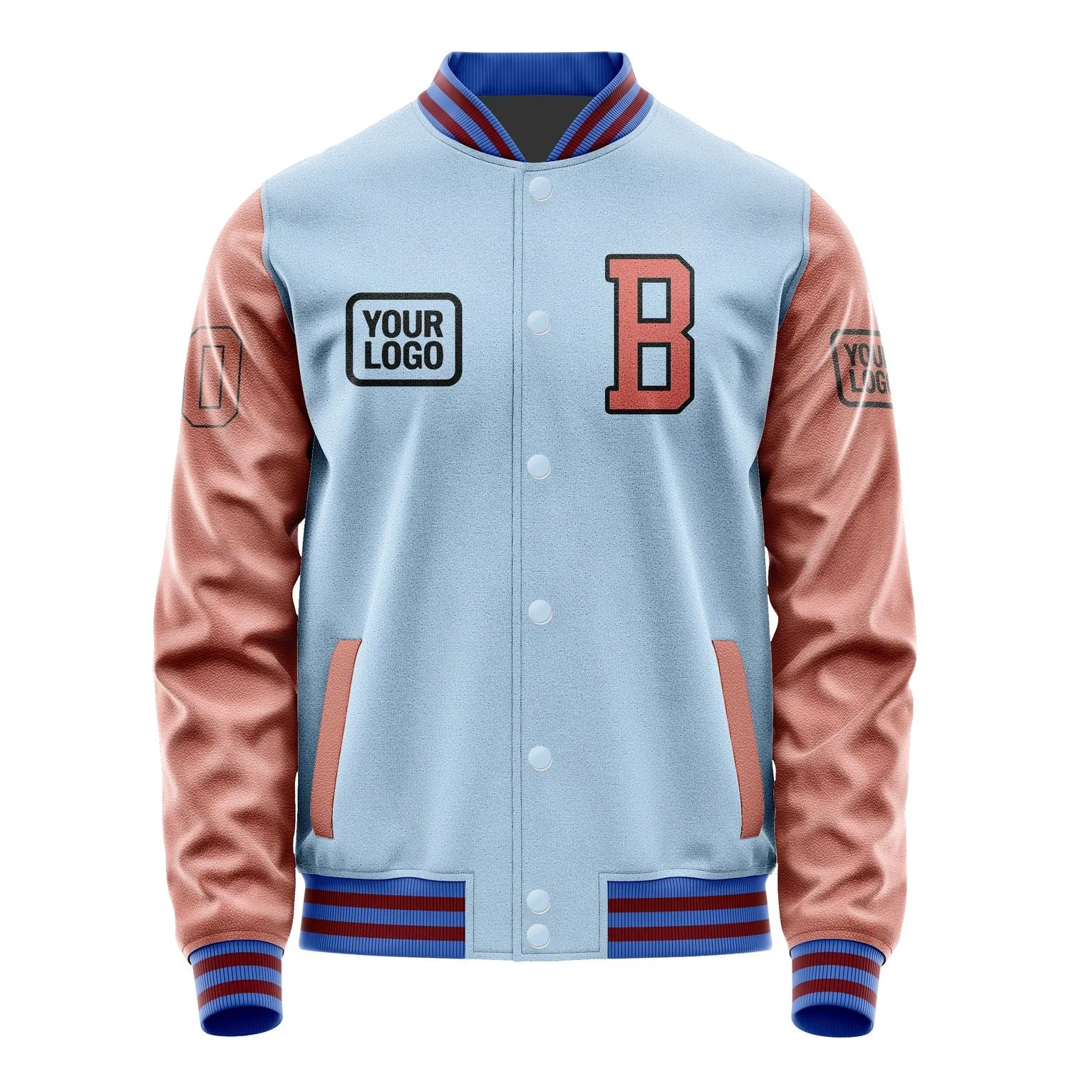 Custom Light Blue Copper Rose Jacket sold by Tailorly product image thumbnail 2