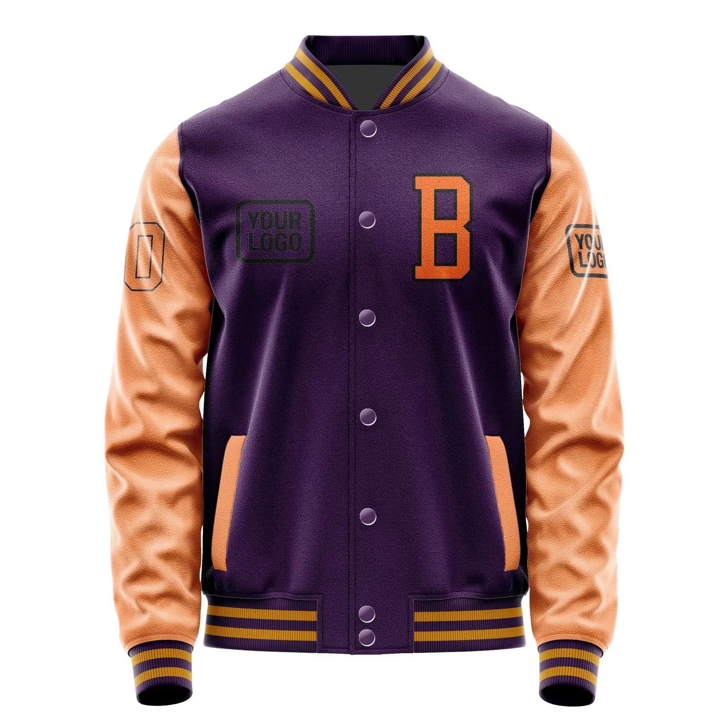 Custom Purple Orange Jacket sold by Tailorly product image thumbnail 2