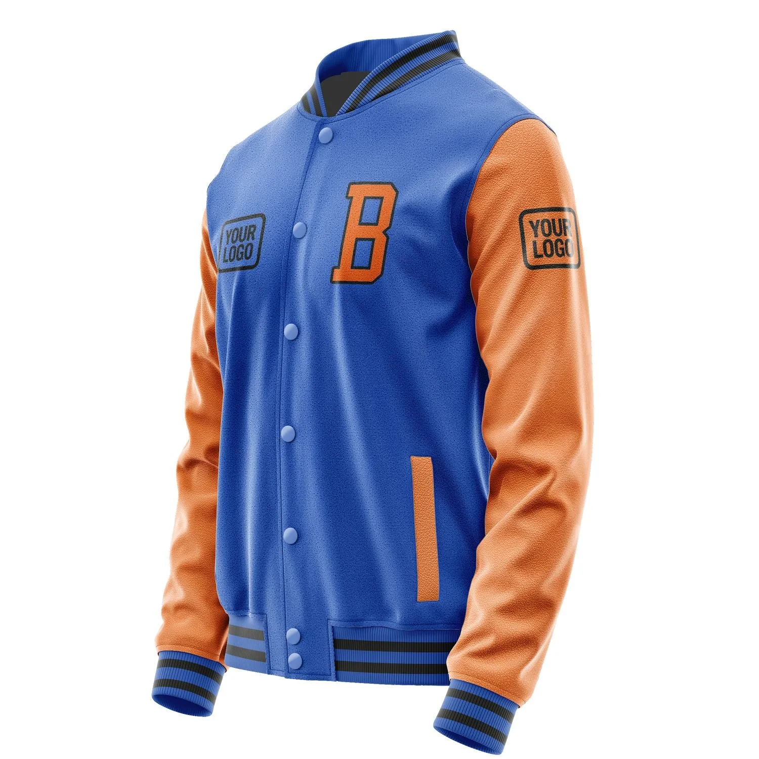 Custom Sky Blue Orange Jacket sold by Tailorly product image thumbnail 3