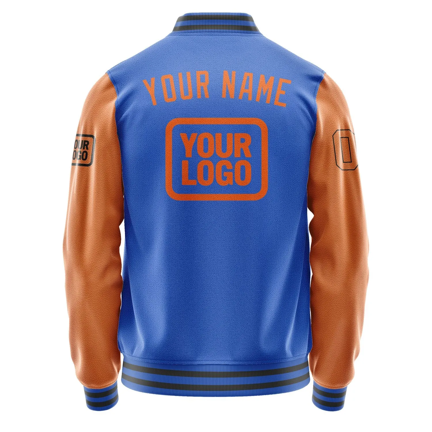 Custom Sky Blue Orange Jacket sold by Tailorly product image thumbnail 4
