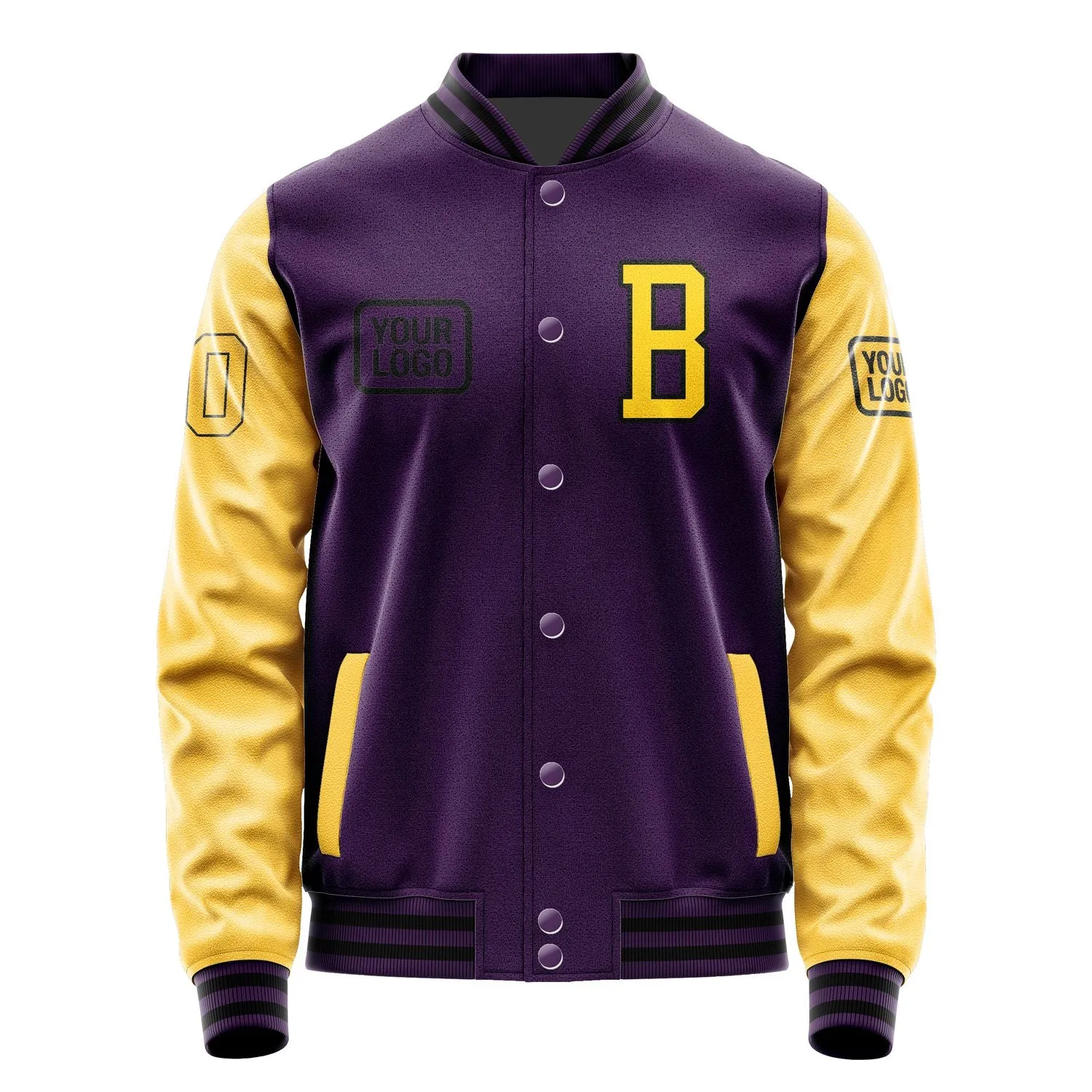 Custom Purple Gold Jacket sold by Tailorly product image thumbnail 2