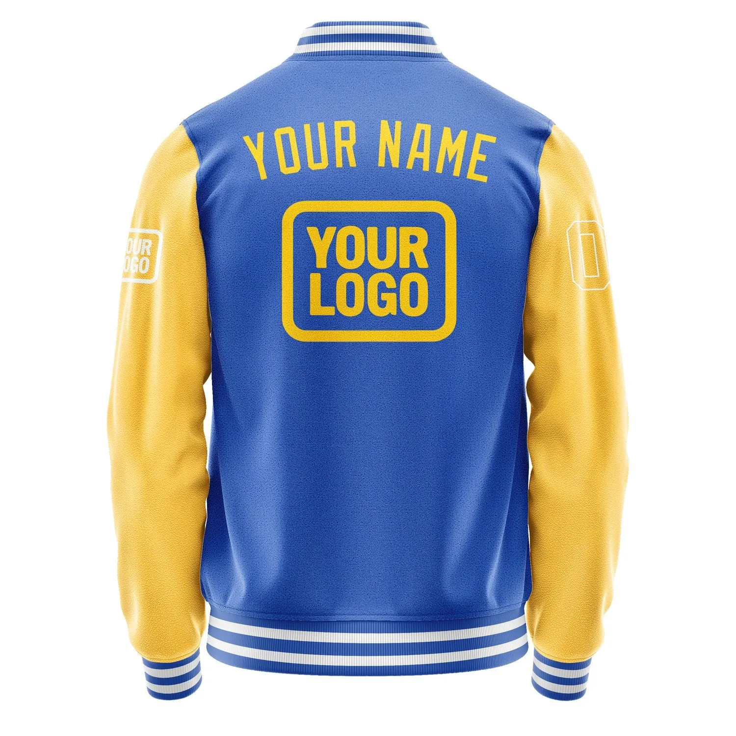 Custom Sky Blue Gold Jacket sold by Tailorly product image thumbnail 4