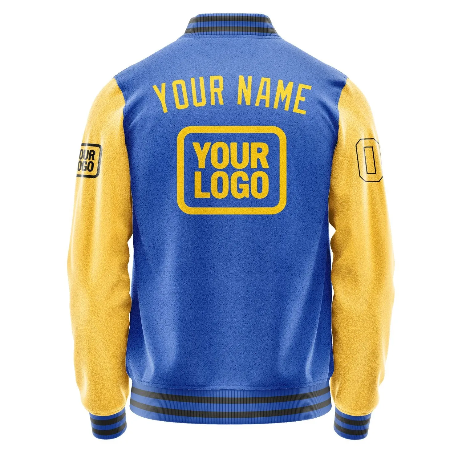 Custom Sky Blue Gold Jacket sold by Tailorly product image thumbnail 4