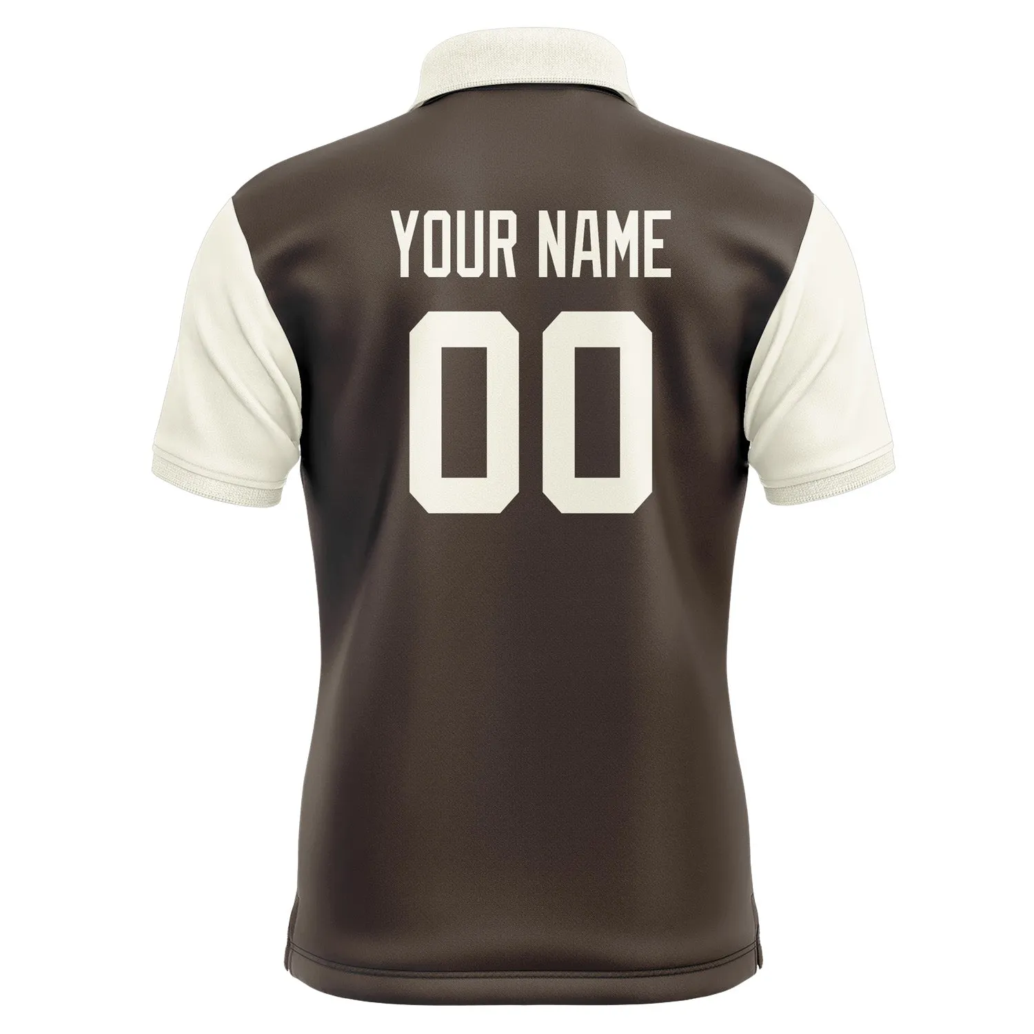 Custom Brown Cream Short-Sleeve Polo Shirt sold by Tailorly product image thumbnail 3