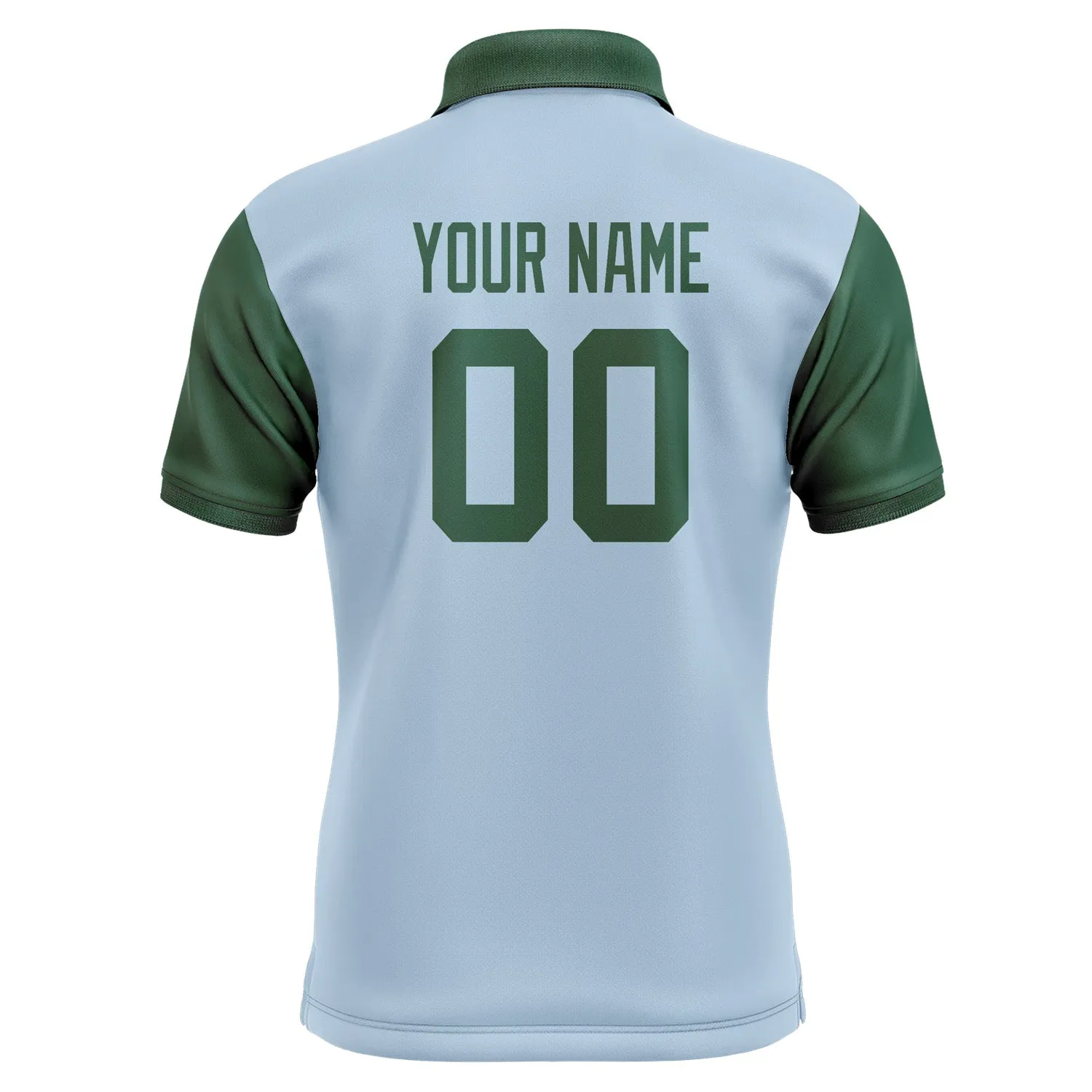 Custom Light Blue Green Short-Sleeve Polo Shirt sold by Tailorly product image thumbnail 3