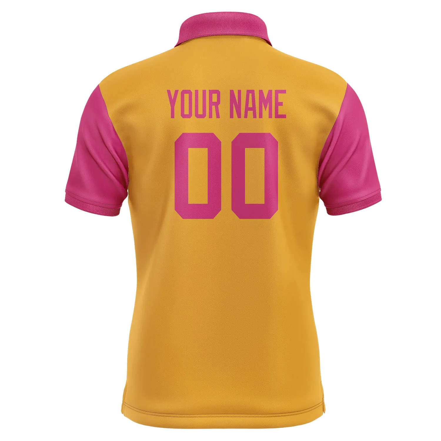 Custom Yellow Pink Short-Sleeve Polo Shirt sold by Tailorly product image thumbnail 3