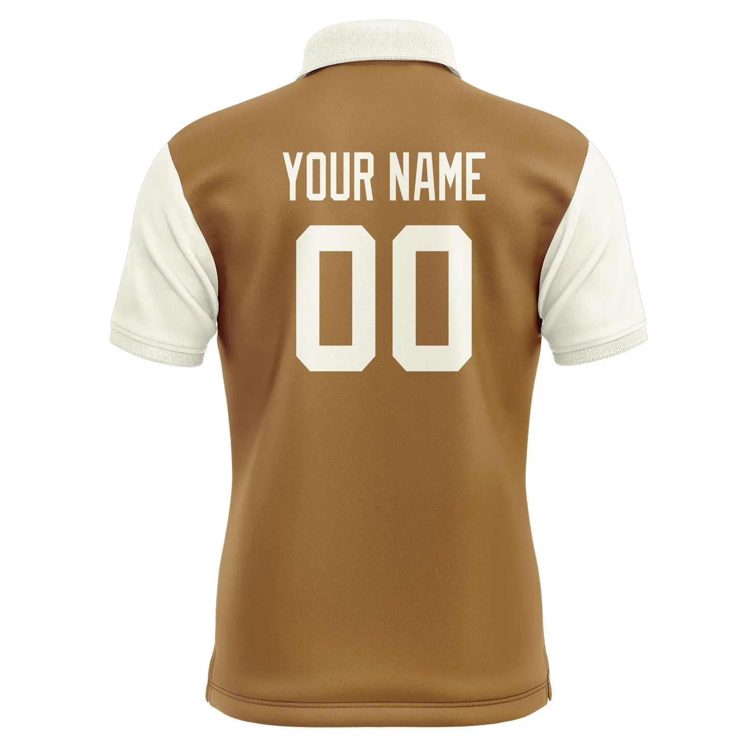 Custom Khaki Cream Short-Sleeve Polo Shirt sold by Tailorly product image thumbnail 3