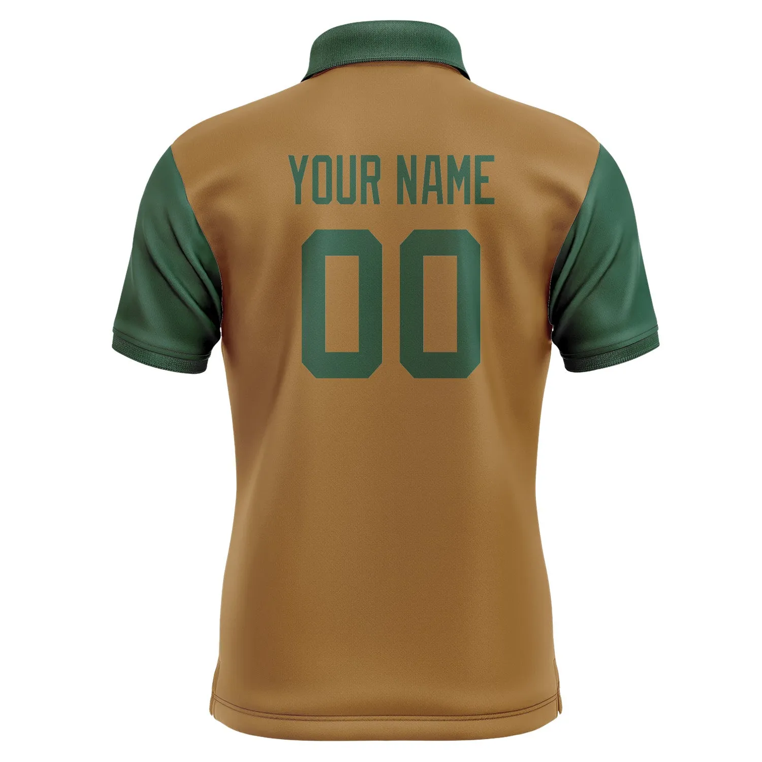 Custom Khaki Green Short-Sleeve Polo Shirt sold by Tailorly product image thumbnail 3