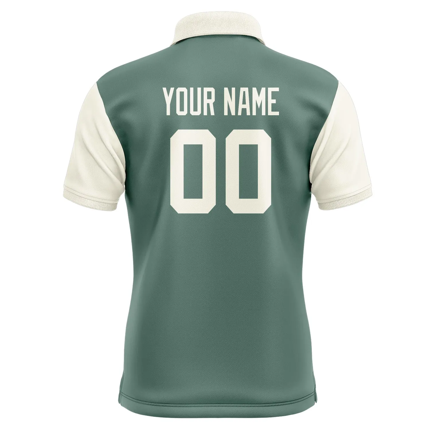 Custom Blue Green Cream Short-Sleeve Polo Shirt sold by Tailorly product image thumbnail 3