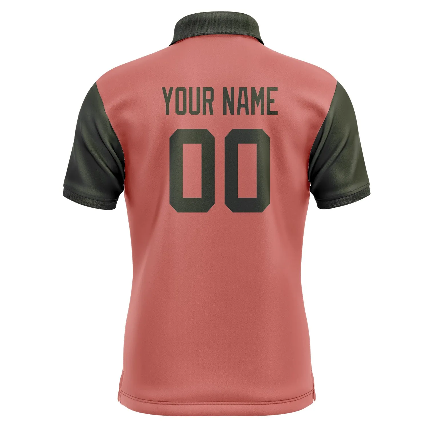 Custom Copper Rose Olive Short-Sleeve Polo Shirt sold by Tailorly product image thumbnail 3