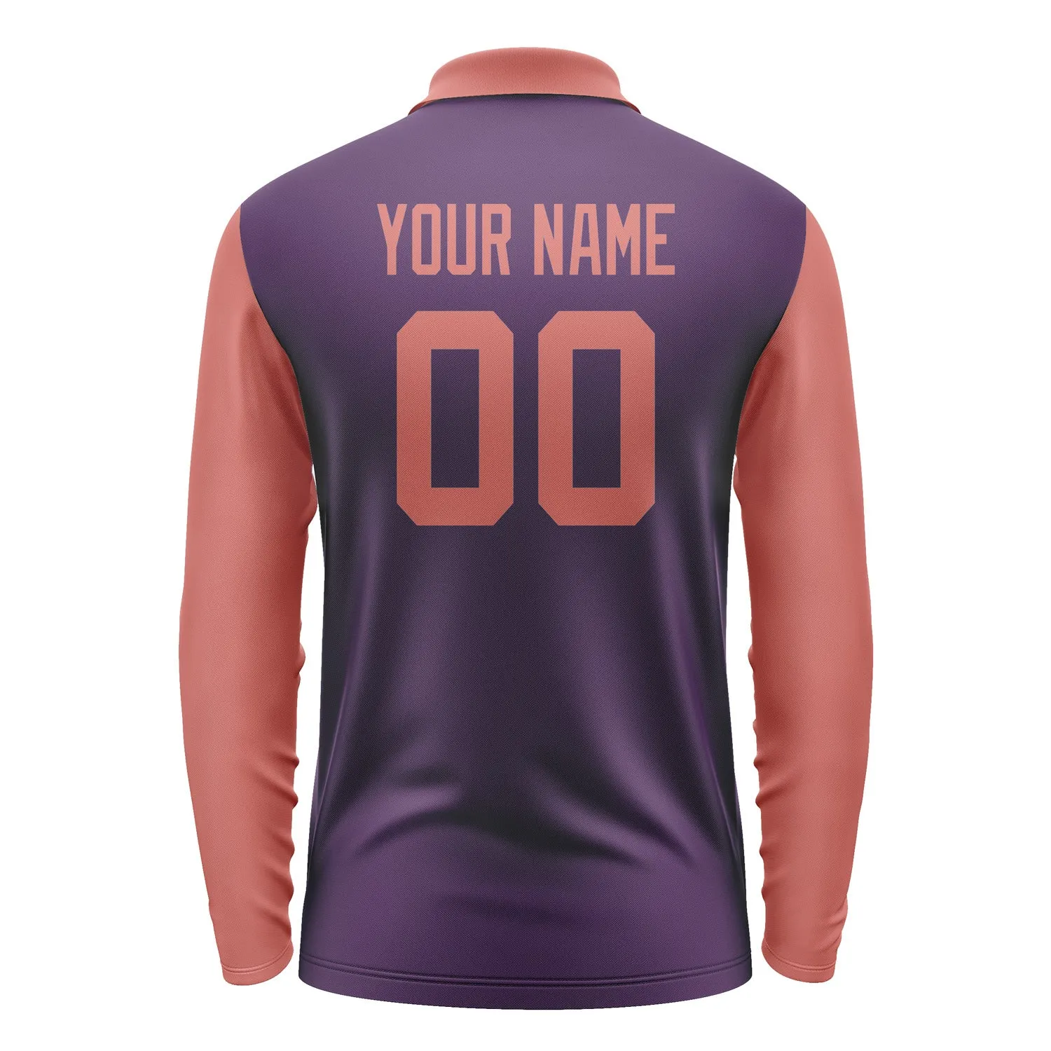 Custom Purple Copper Rose Long Sleeve Polo Shirt sold by Tailorly product image thumbnail 3